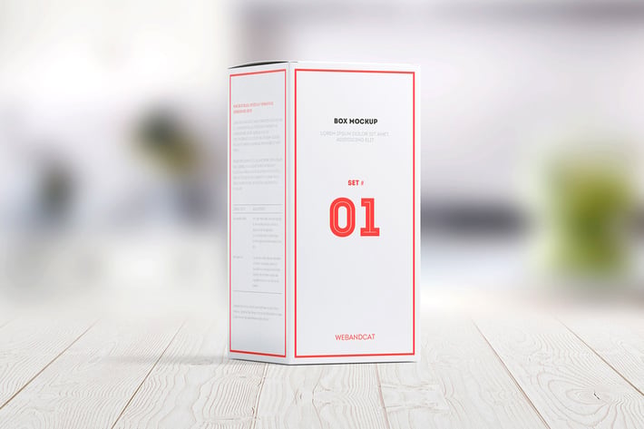 Package Box Mock-up: Rectangle box