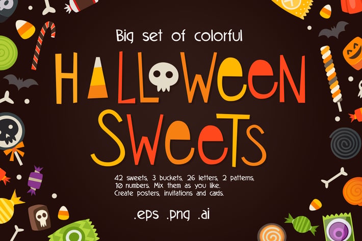 Loads of sweets for Halloween