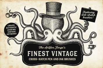 Finest Vintage - Illustrator Brushes