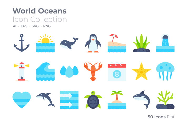 World Ocean's Day Color Icon