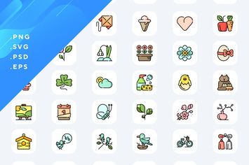 50 Spring Time Icons