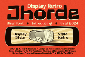 Jhorde - Sans Serif Retro Display