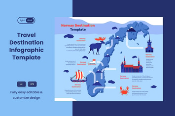 Travel Guide Infographic Template: Norway