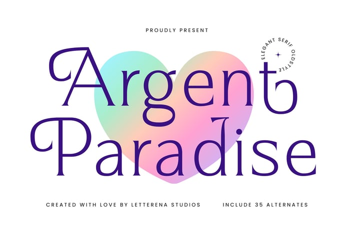 Argent Paradise Elegant Serif Oldstyile