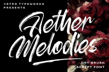 Aether Melodies – Elegant Dry Brush Font