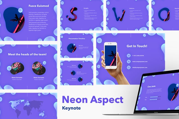 Neon Aspect Keynote Template
