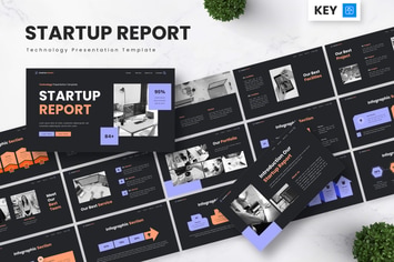 Startup Report - Technology Keynote Templates