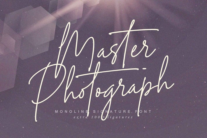 Master Photograph - Monoline Signature Font