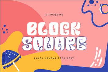 Block Square | Fancy Handwritten Font