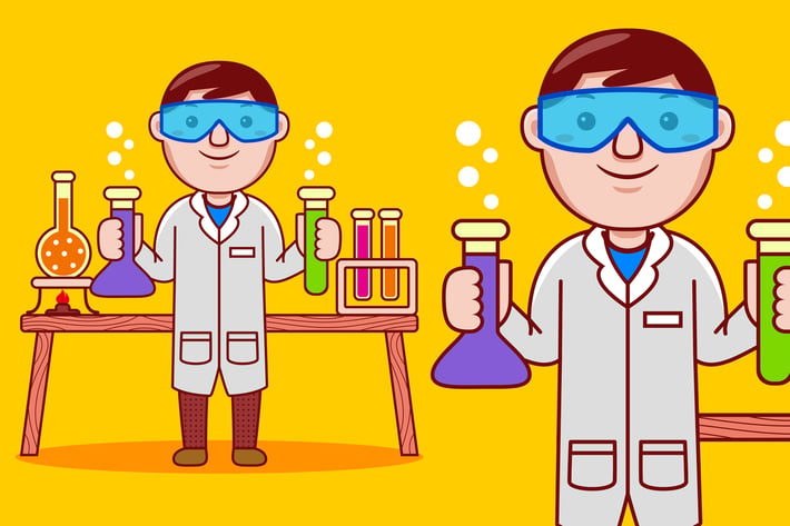 Chemist Profession Cartoon Vector