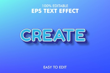 Create -  Editable 3D Text Effect EPS 
