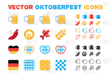 Oktoberfest Icons Set