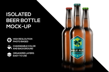 Beer bottle mockup 2