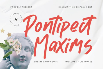 Pontipect Maxims Handwriting Display Font