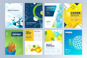 Brochure, annual report, flyer design templates