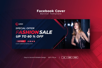 Fashion Sale Facebook Cover Template