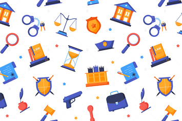 Order and Law - Flat Design Style Pattern