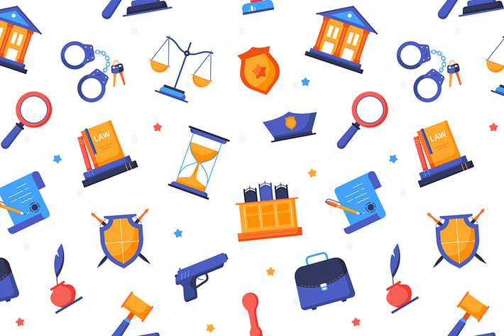 Order and Law - Flat Design Style Pattern