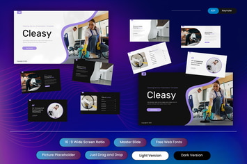 Cleasy - Cleaning Service Keynote Template