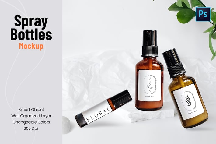 Spray bottle Mockup