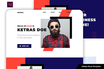 Ketras - Personal Portfolio Template for Adobe XD