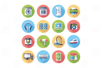 Essential icons - modern vector flat icon set