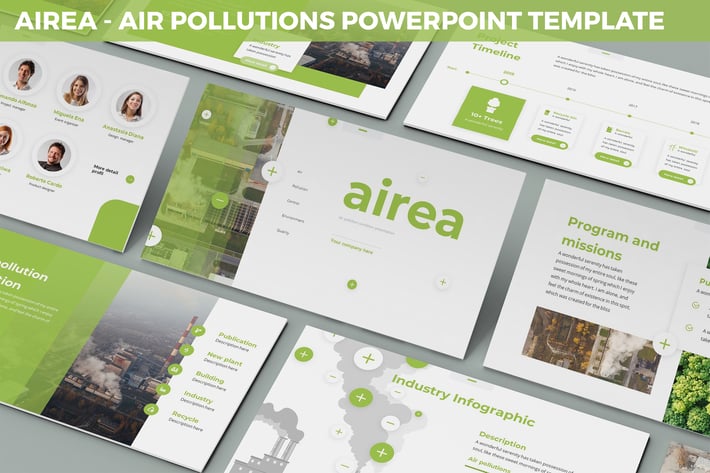 Airea - Air Pollutions Powerpoint Template