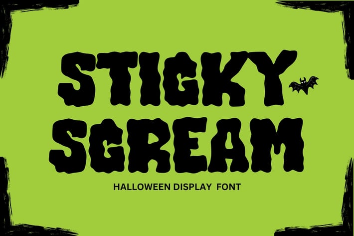 Sticky Scream - Halloween Font