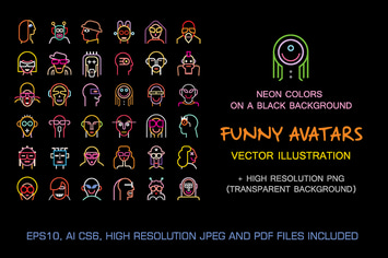 Large set of the Funny Avatars