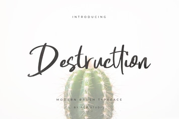 Destructtion Script Font