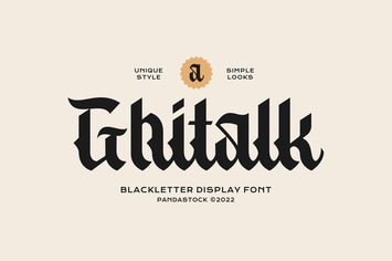 Ghitalk Blackletter Font