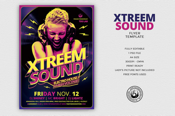 Xtreem Sound Flyer Template