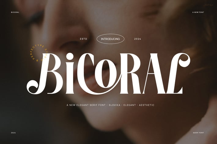 Bicoral Elegant Serif Font Typeface