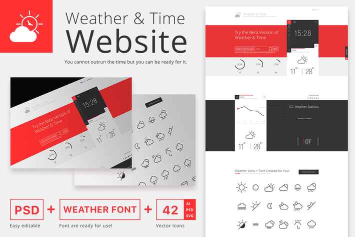 Weather and Time Website