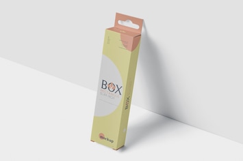 Box Mockup with Hanger - Rectangle Slim High 