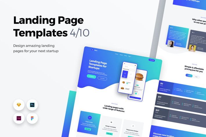 Landing Page Templates - Web UI Kit - 4