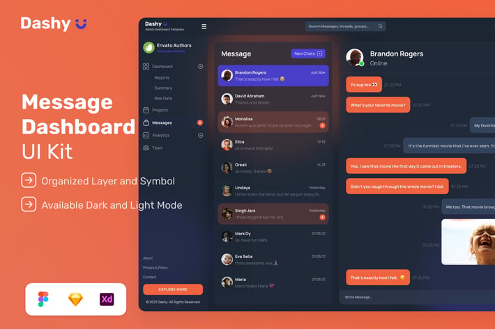 Chat and Message Dashboard