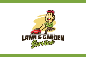 Lawn Mowing and Landscaping Service Mascot Logo