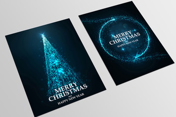 Christmas colorful greeting cards