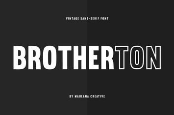 Brotherton Vintage Sans Serif Font Typeface