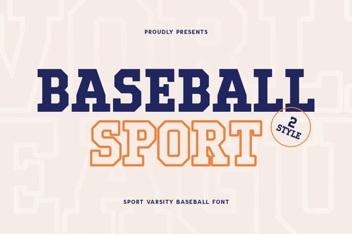 Baseball Sport -  Sport Varsity Baseball Font