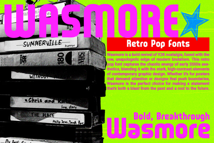 Wasmore - Retro Pop Fonts