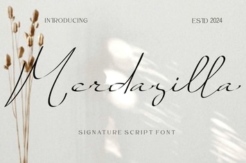 Merdazilla - Signature Script Font