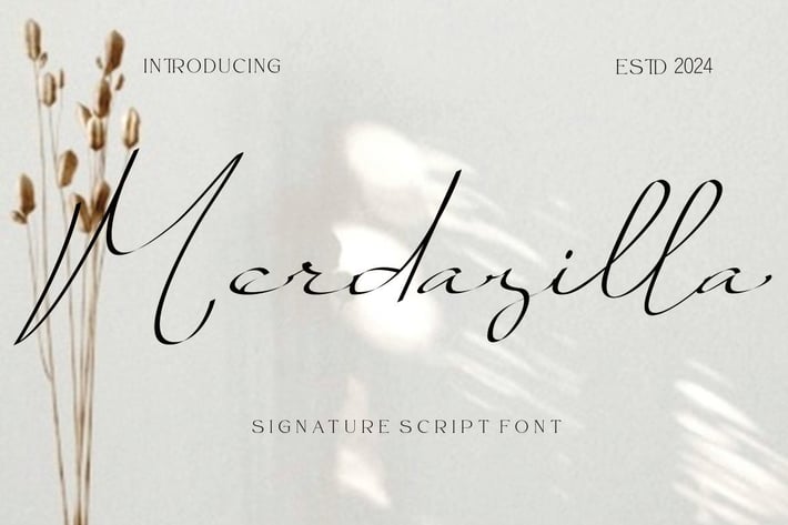 Merdazilla - Signature Script Font