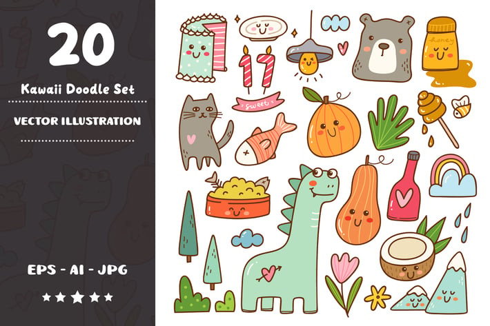 Kawaii Doodle Set