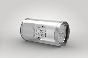 120mm Cylinder Tube Packaging Mockup