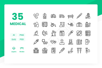 Medical - Icons Pack (Outline)