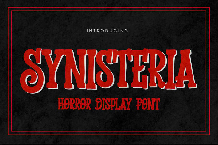 Synisteria - Horror Display Font