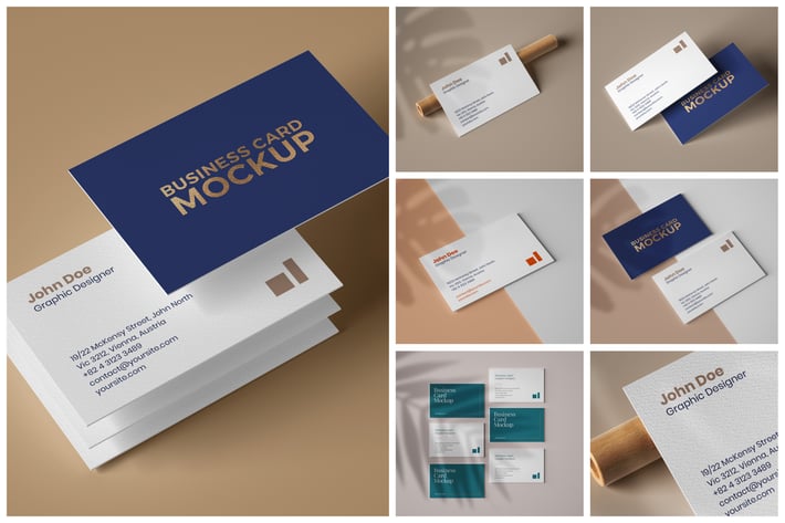 Elegant Business Card Mockup Set