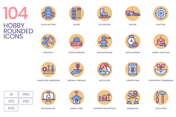 104 Hobby Icons